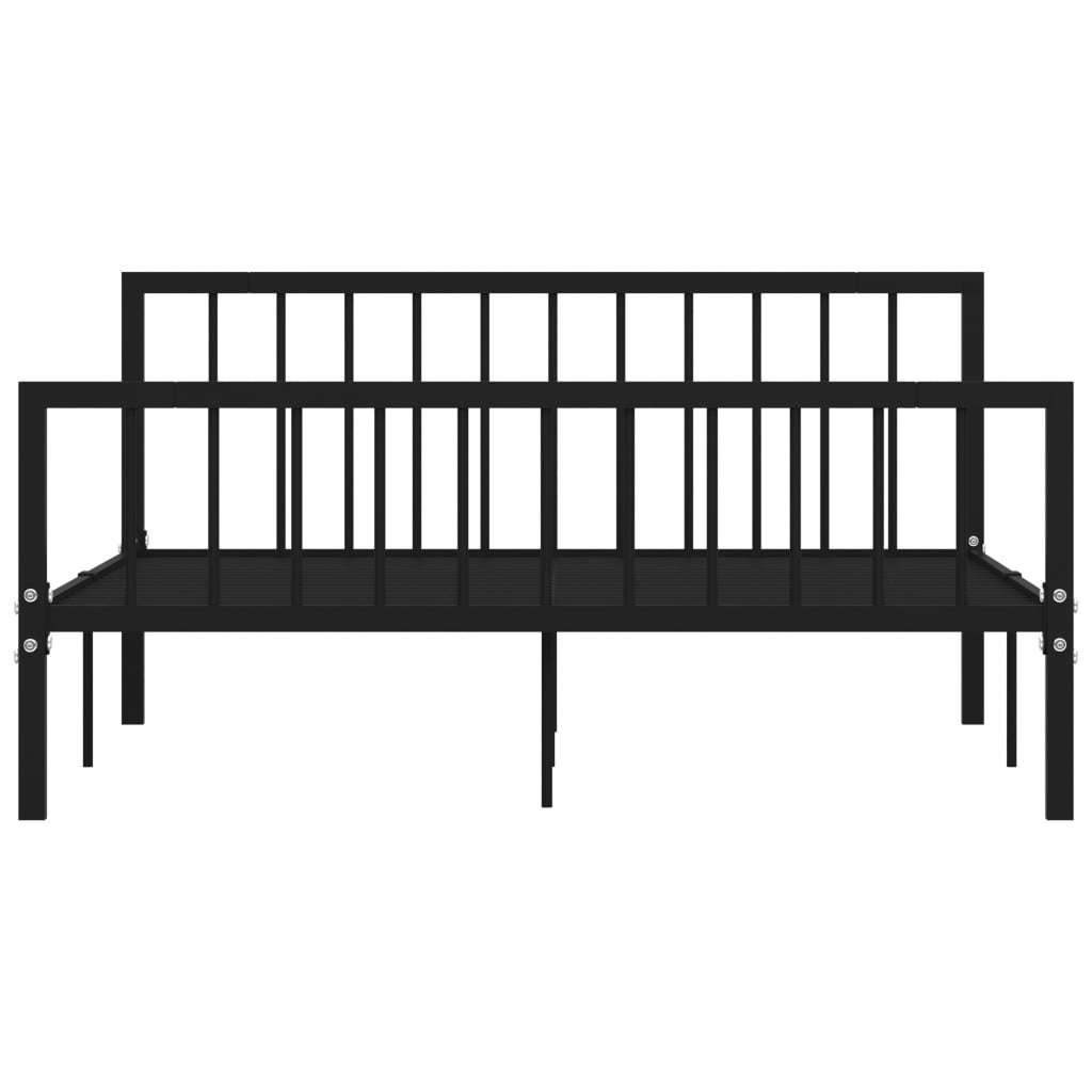Bedframe metaal zwart 160x200 cm is nu te koop bij PeponiXL, paradijselijk wonen!
