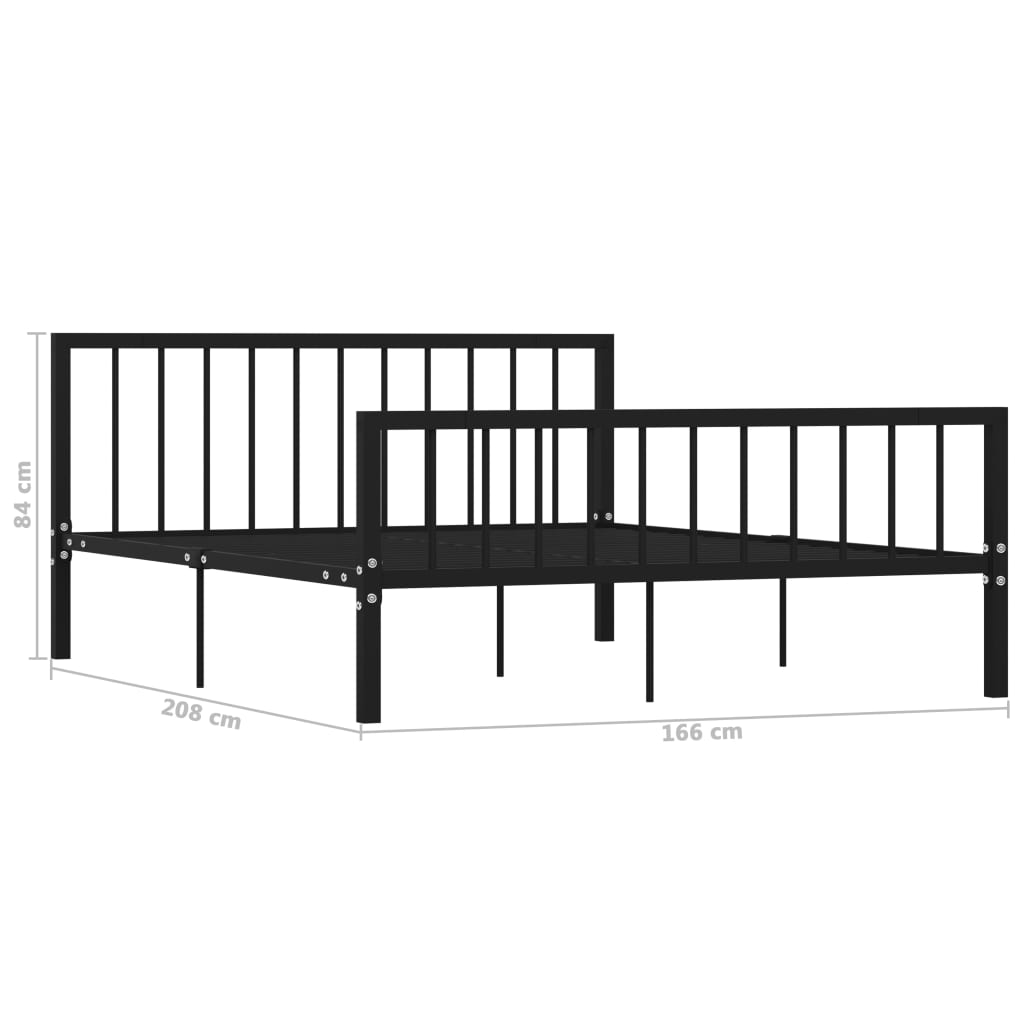 Bedframe metaal zwart 160x200 cm is nu te koop bij PeponiXL, paradijselijk wonen!