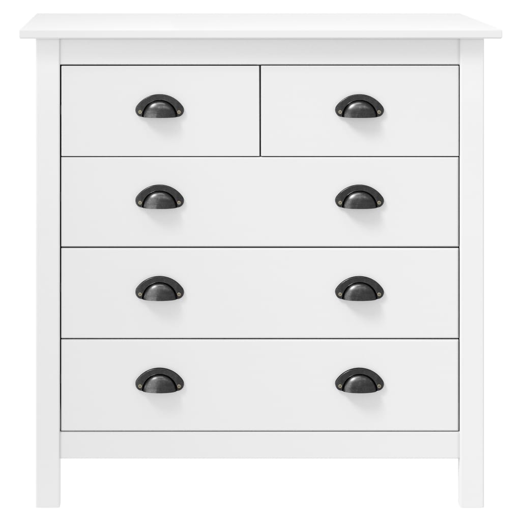 Dressoir Hill 79x40x80 cm massief grenenhout wit is nu te koop bij PeponiXL, paradijselijk wonen!
