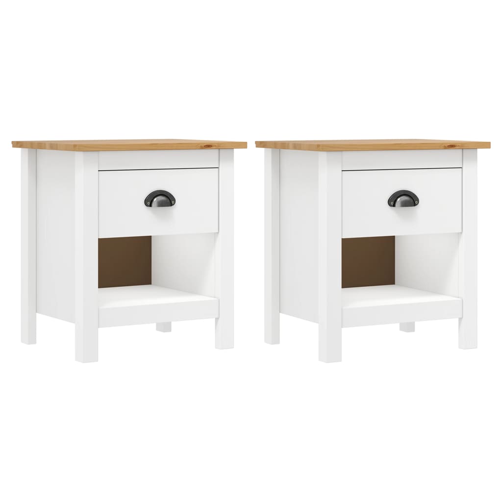 Nachtkastjes 2 st Hill Range 46x35x49,5 cm massief grenenhout is nu te koop bij PeponiXL, paradijselijk wonen!