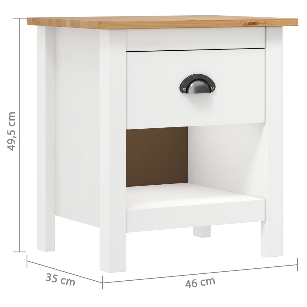 Nachtkastjes 2 st Hill Range 46x35x49,5 cm massief grenenhout is nu te koop bij PeponiXL, paradijselijk wonen!