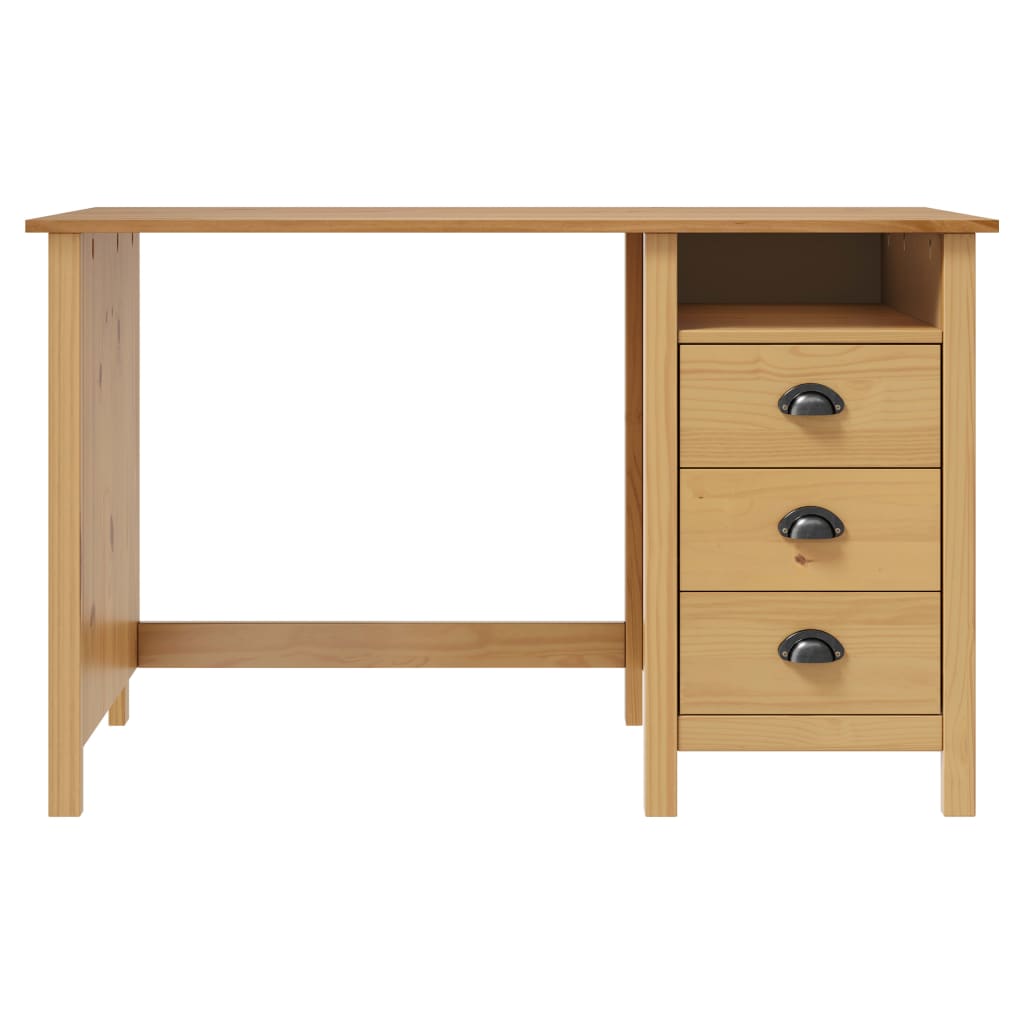 Bureau Hill 3 lades 120x50x74 cm massief grenenhout is nu te koop bij PeponiXL, paradijselijk wonen!