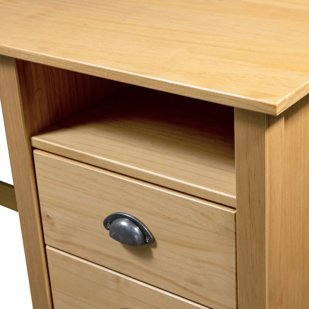 Bureau Hill 3 lades 120x50x74 cm massief grenenhout is nu te koop bij PeponiXL, paradijselijk wonen!