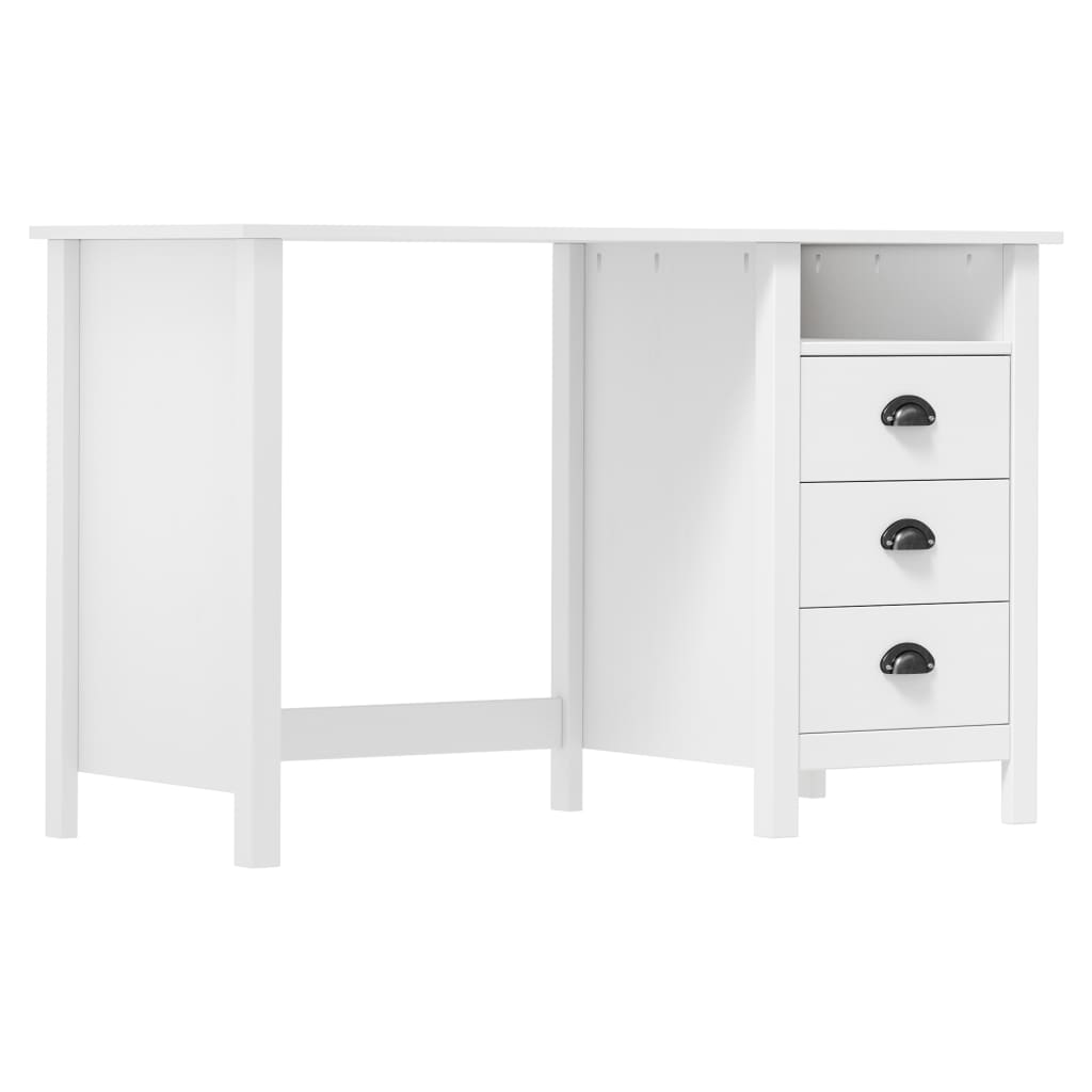 Bureau Hill 3 lades 120x50x74 cm massief grenenhout is nu te koop bij PeponiXL, paradijselijk wonen!