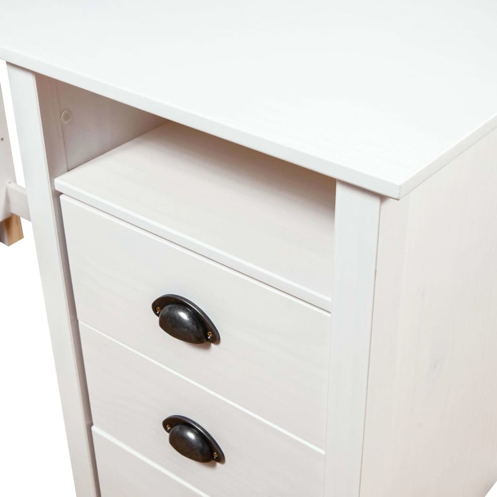 Bureau Hill 3 lades 120x50x74 cm massief grenenhout is nu te koop bij PeponiXL, paradijselijk wonen!