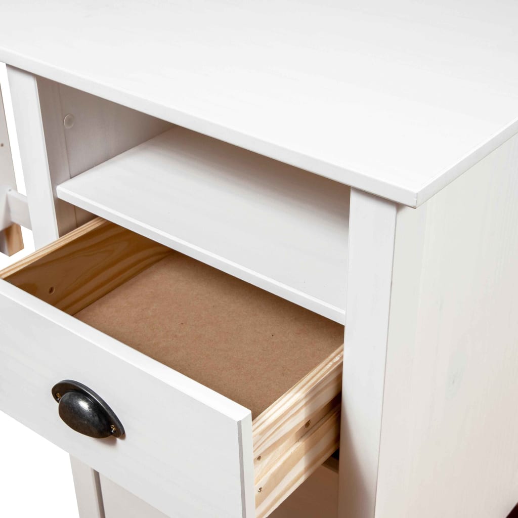 Bureau Hill 3 lades 120x50x74 cm massief grenenhout is nu te koop bij PeponiXL, paradijselijk wonen!