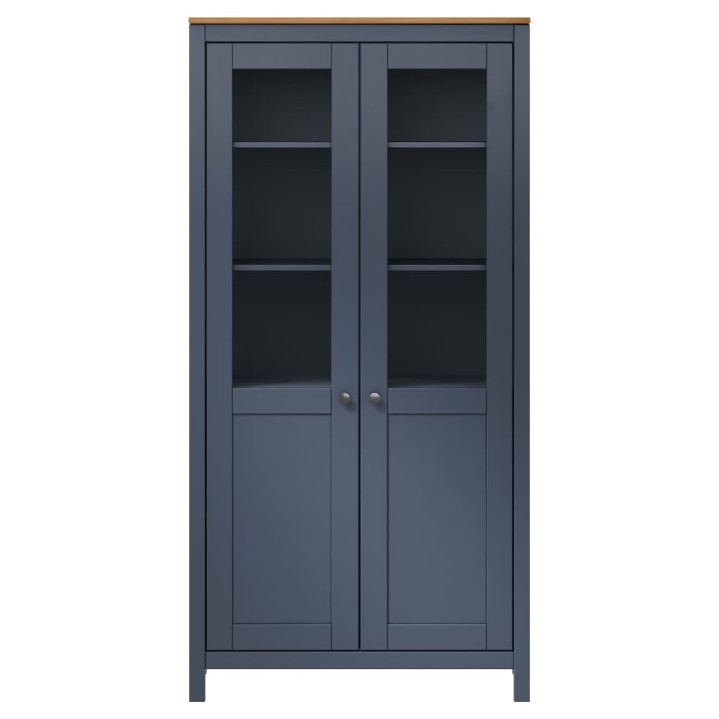 Hoge kast Hill 85x37x170,5 cm massief grenenhout grijs is nu te koop bij PeponiXL, paradijselijk wonen!