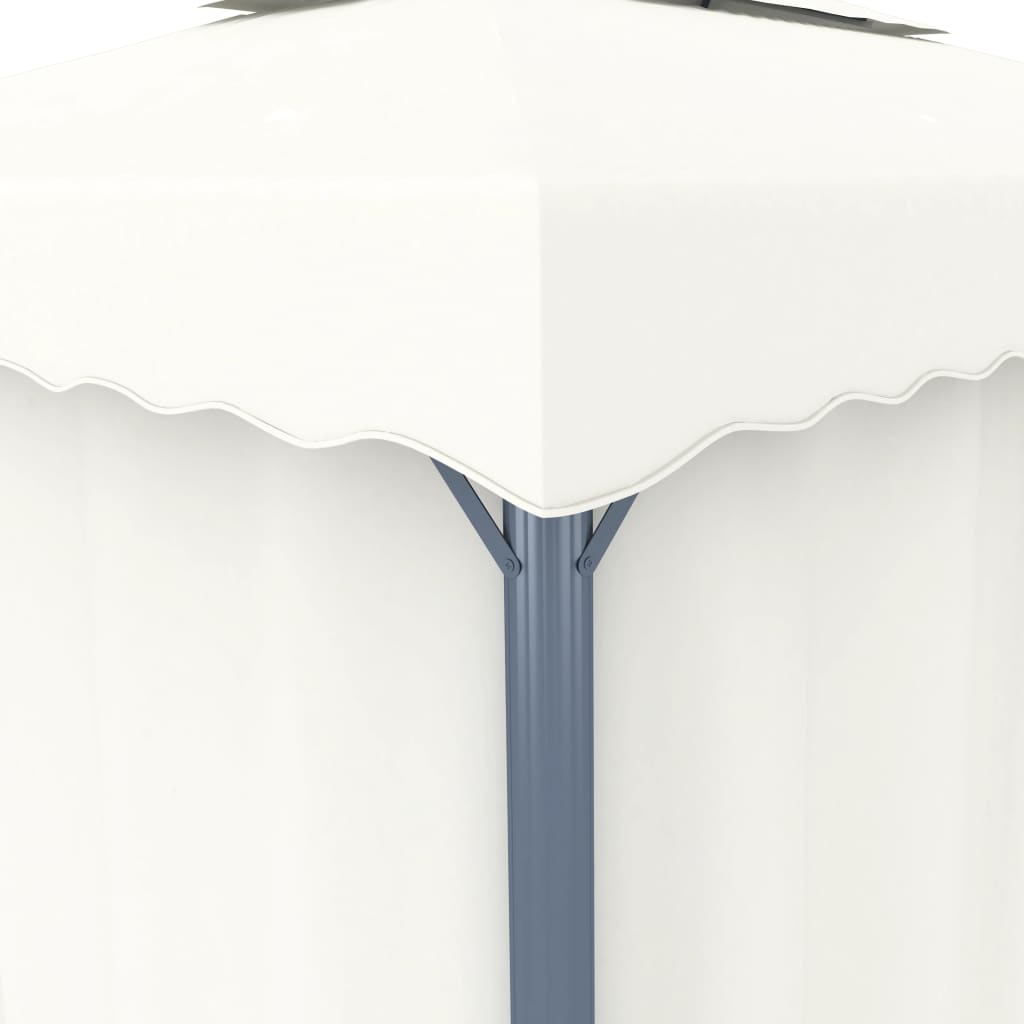 Prieel met gordijn 3x3 m aluminium crèmewit is nu te koop bij PeponiXL, paradijselijk wonen!