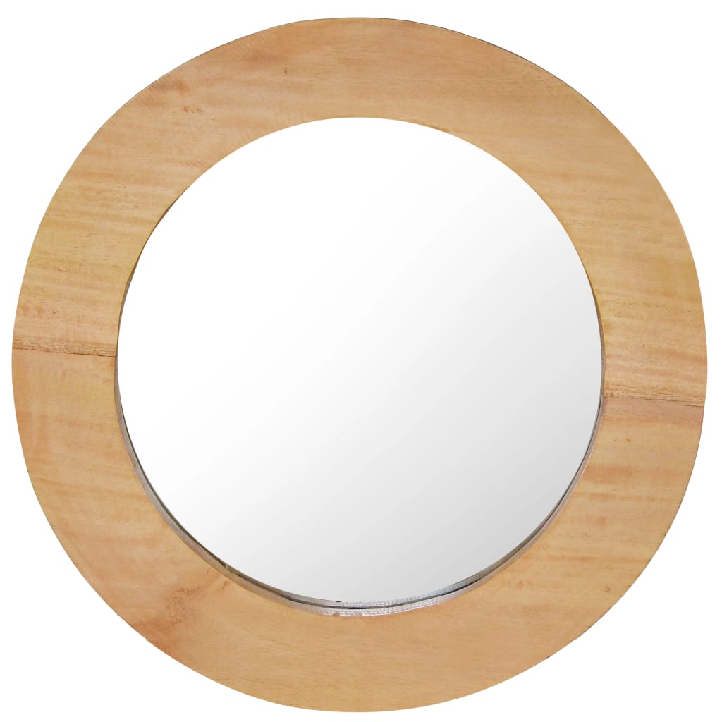 Wandspiegel rond 40 cm teakhout is nu te koop bij PeponiXL, paradijselijk wonen!