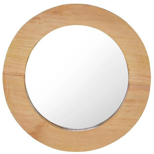 Wandspiegel rond 40 cm teakhout is nu te koop bij PeponiXL, paradijselijk wonen!