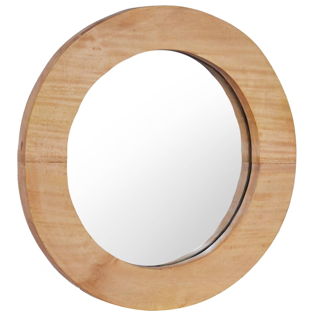 Wandspiegel rond 40 cm teakhout is nu te koop bij PeponiXL, paradijselijk wonen!