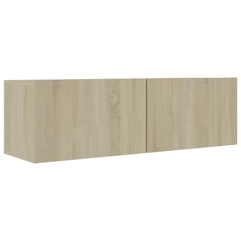 Tv-meubel 100x30x30 cm bewerkt hout sonoma eikenkleurig is nu te koop bij PeponiXL, paradijselijk wonen!