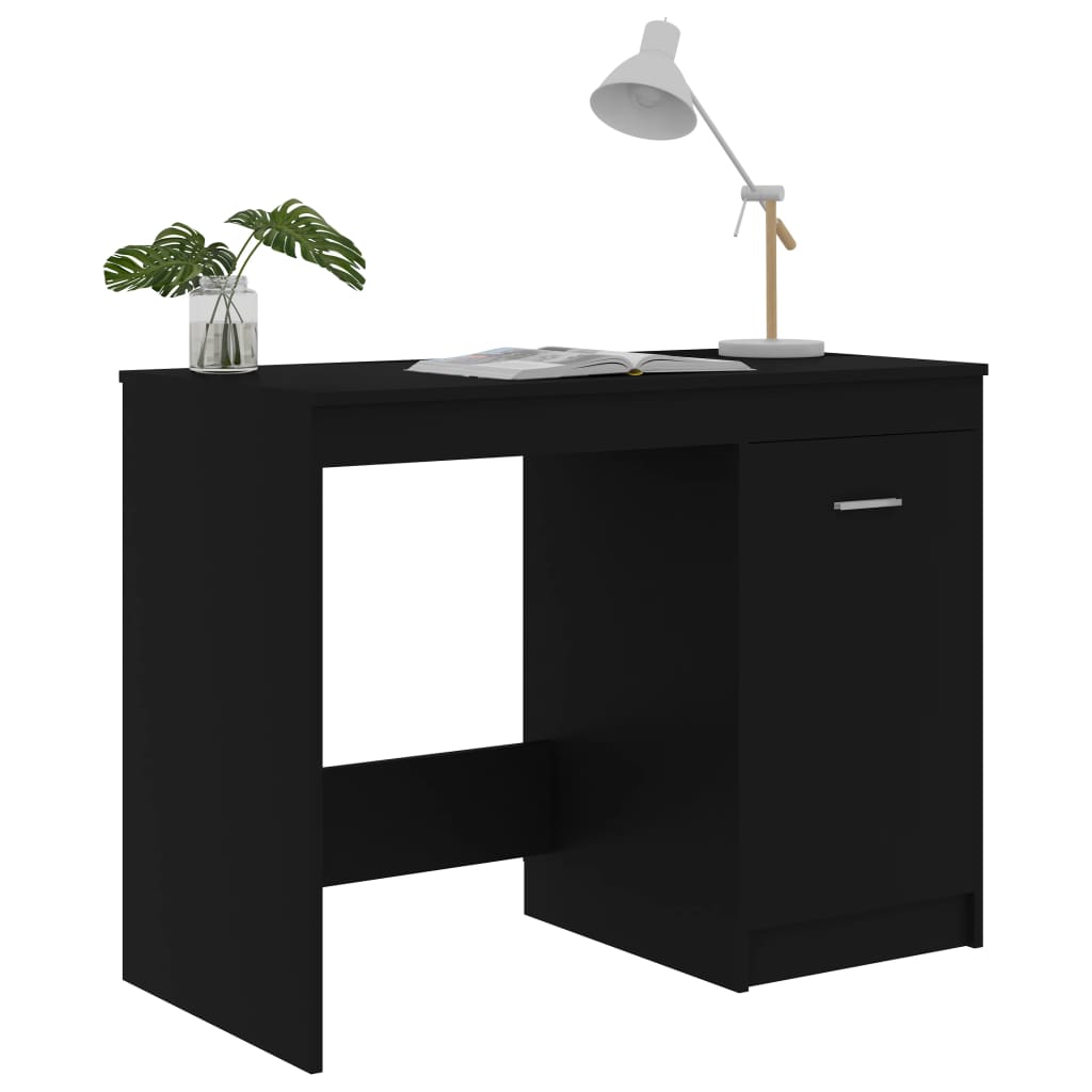 Bureau 100x50x76 cm bewerkt hout zwart is nu te koop bij PeponiXL, paradijselijk wonen!
