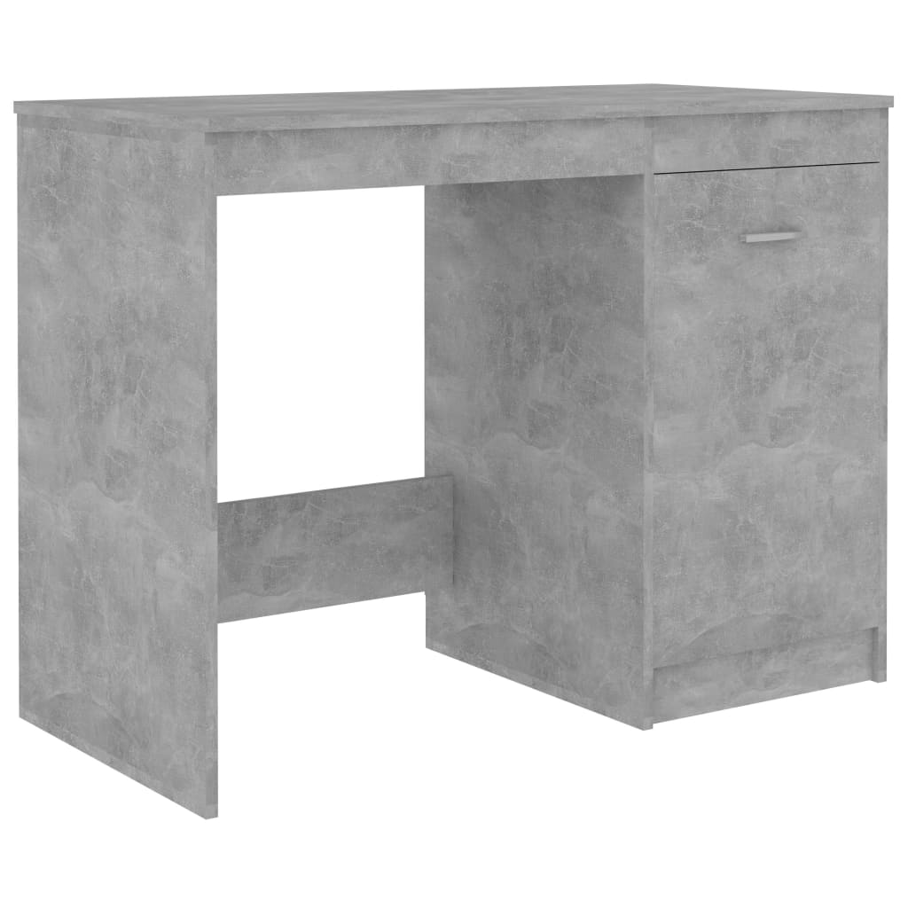 Bureau 100x50x76 cm bewerkt hout betongrijs is nu te koop bij PeponiXL, paradijselijk wonen!