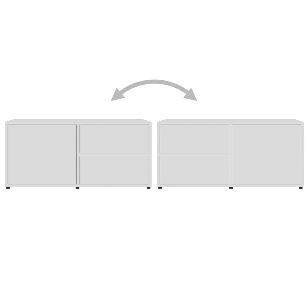 Tv-meubel 80x34x36 cm bewerkt hout wit is nu te koop bij PeponiXL, paradijselijk wonen!