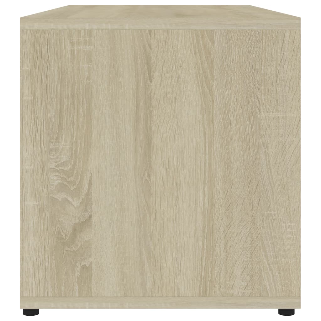 Tv-meubel 80x34x36 cm bewerkt hout sonoma eikenkleurig is nu te koop bij PeponiXL, paradijselijk wonen!