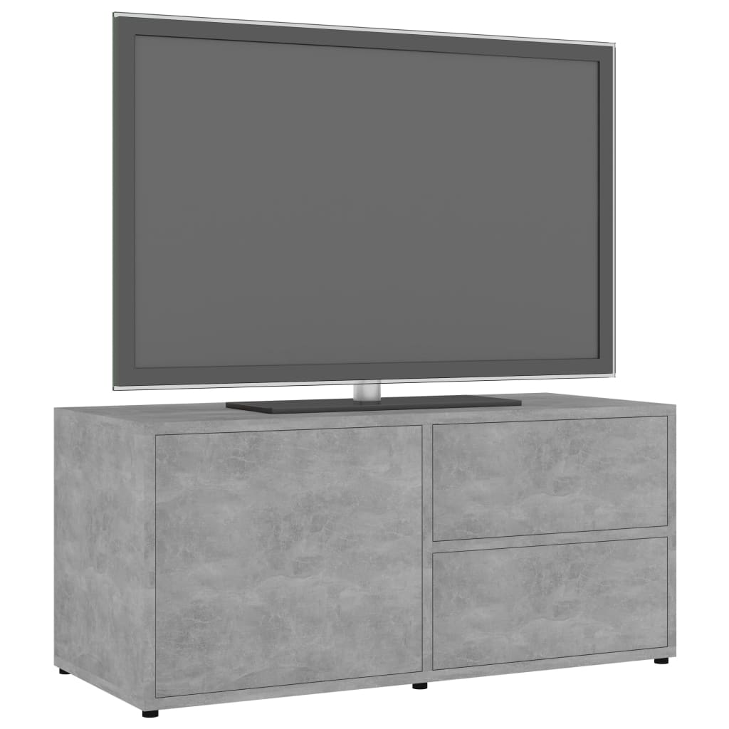 Tv-meubel 80x34x36 cm bewerkt hout betongrijs is nu te koop bij PeponiXL, paradijselijk wonen!
