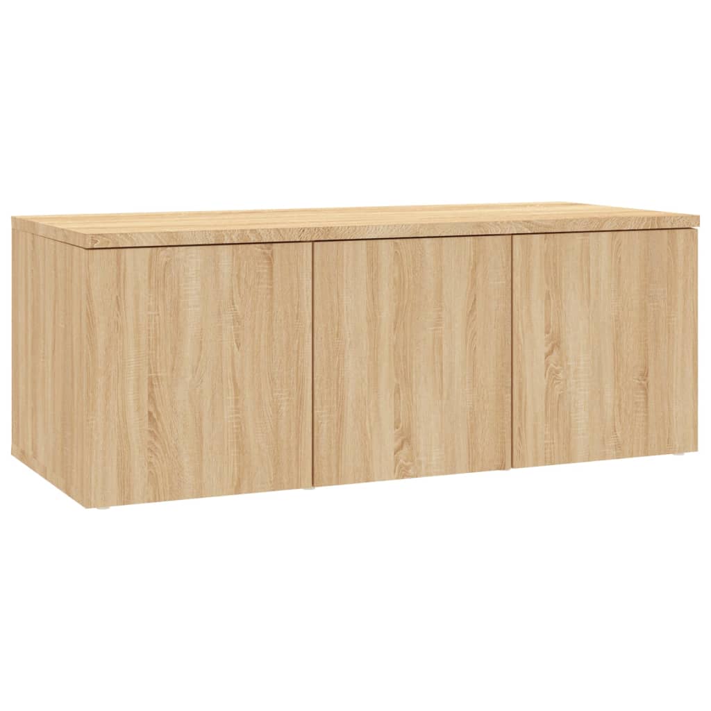 Tv-meubel 80x34x30 cm bewerkt hout sonoma eikenkleurig is nu te koop bij PeponiXL, paradijselijk wonen!