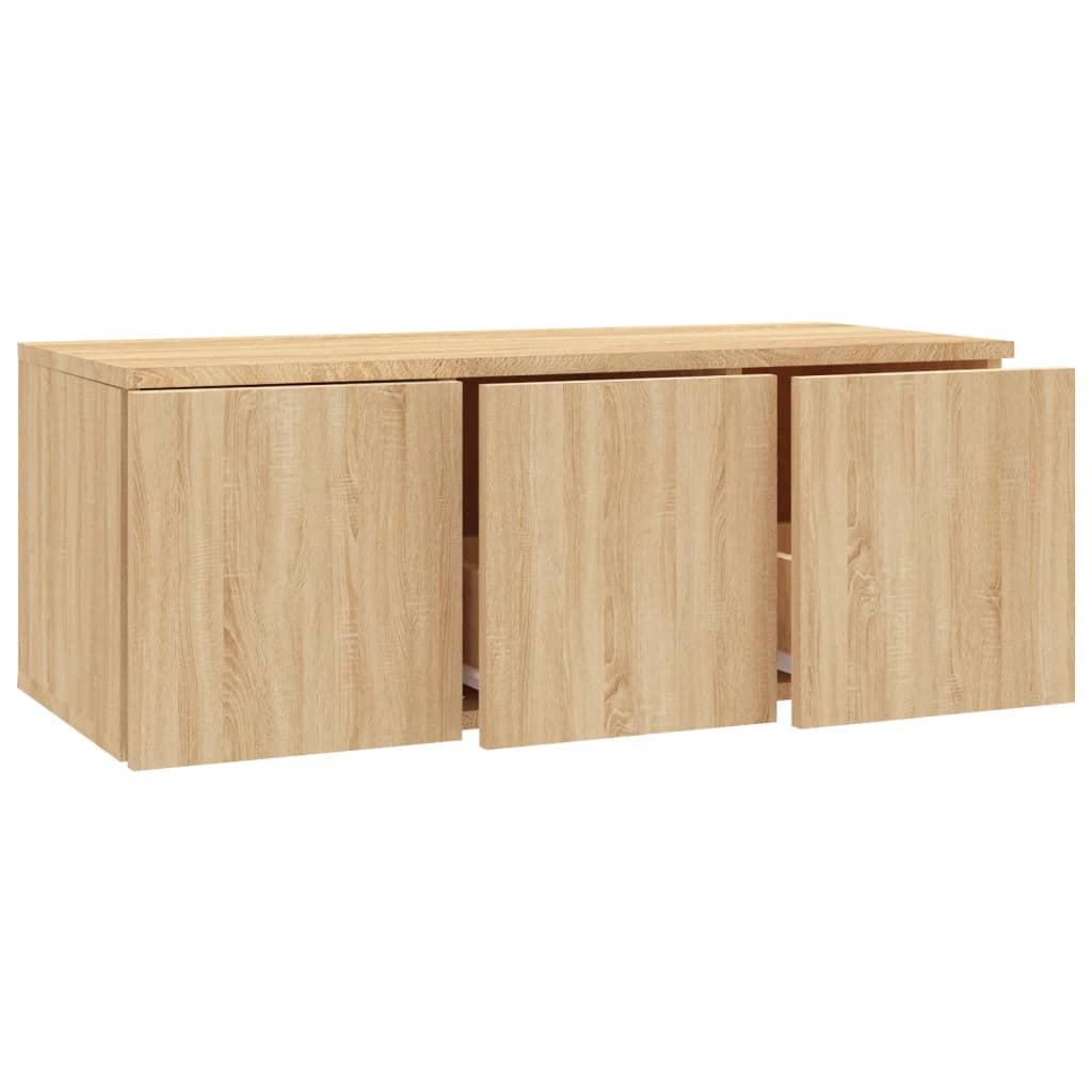 Tv-meubel 80x34x30 cm bewerkt hout sonoma eikenkleurig is nu te koop bij PeponiXL, paradijselijk wonen!