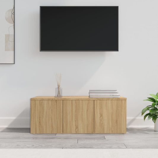 Tv-meubel 80x34x30 cm bewerkt hout sonoma eikenkleurig is nu te koop bij PeponiXL, paradijselijk wonen!