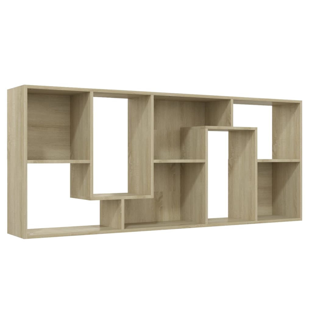 Boekenkast 67x24x161 cm bewerkt hout sonoma eikenkleurig is nu te koop bij PeponiXL, paradijselijk wonen!