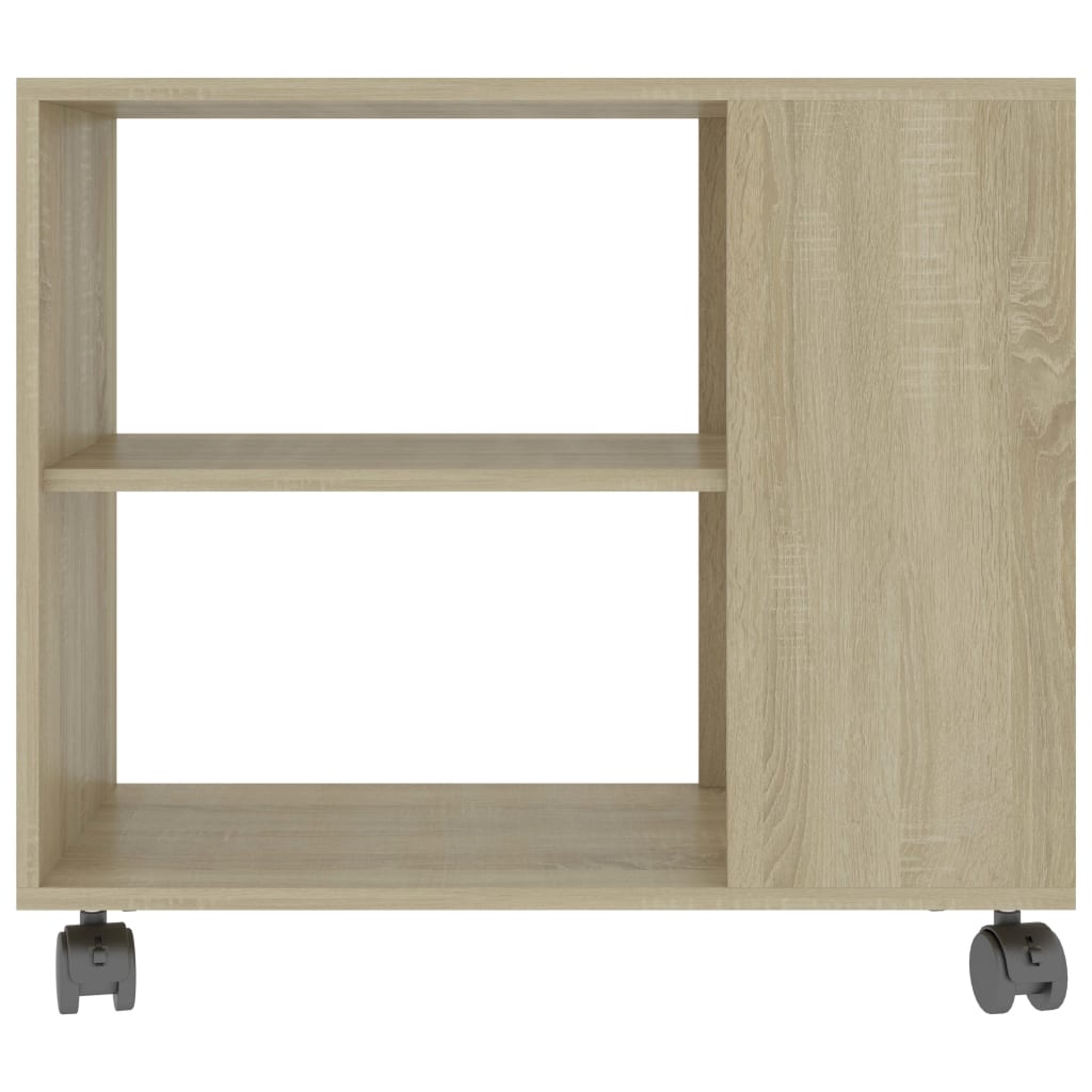 Bijzettafel 70x35x55 cm bewerkt hout sonoma eikenkleurig is nu te koop bij PeponiXL, paradijselijk wonen!