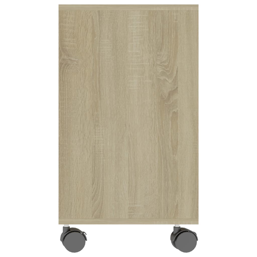 Bijzettafel 70x35x55 cm bewerkt hout sonoma eikenkleurig is nu te koop bij PeponiXL, paradijselijk wonen!