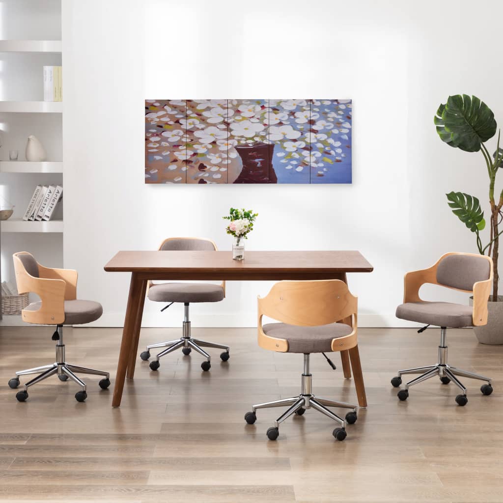 Wandprintset bloemen in vaas 150x60 cm canvas meerkleurig is nu te koop bij PeponiXL, paradijselijk wonen!