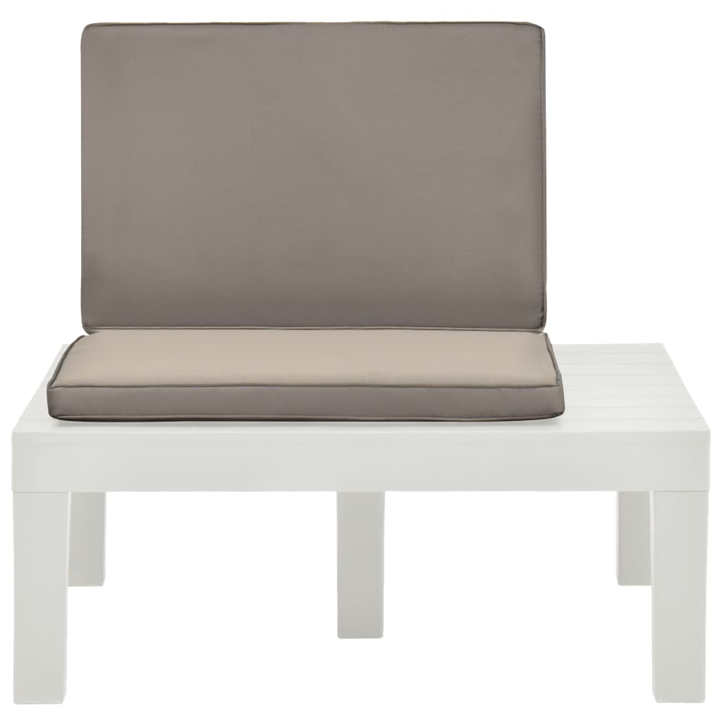 Loungestoelen 2 st met kussens kunststof wit is nu te koop bij PeponiXL, paradijselijk wonen!