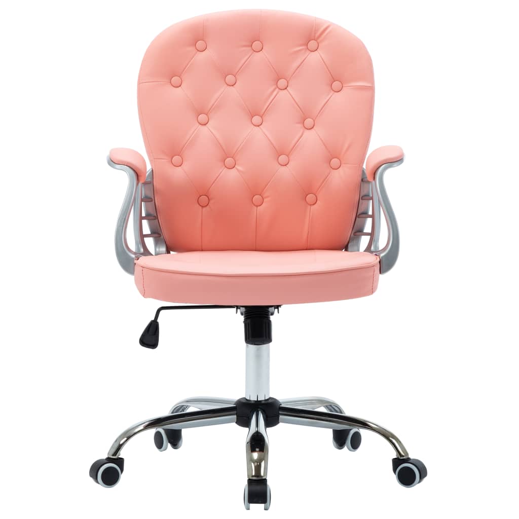Kantoorstoel draaibaar kunstleer roze is nu te koop bij PeponiXL, paradijselijk wonen!