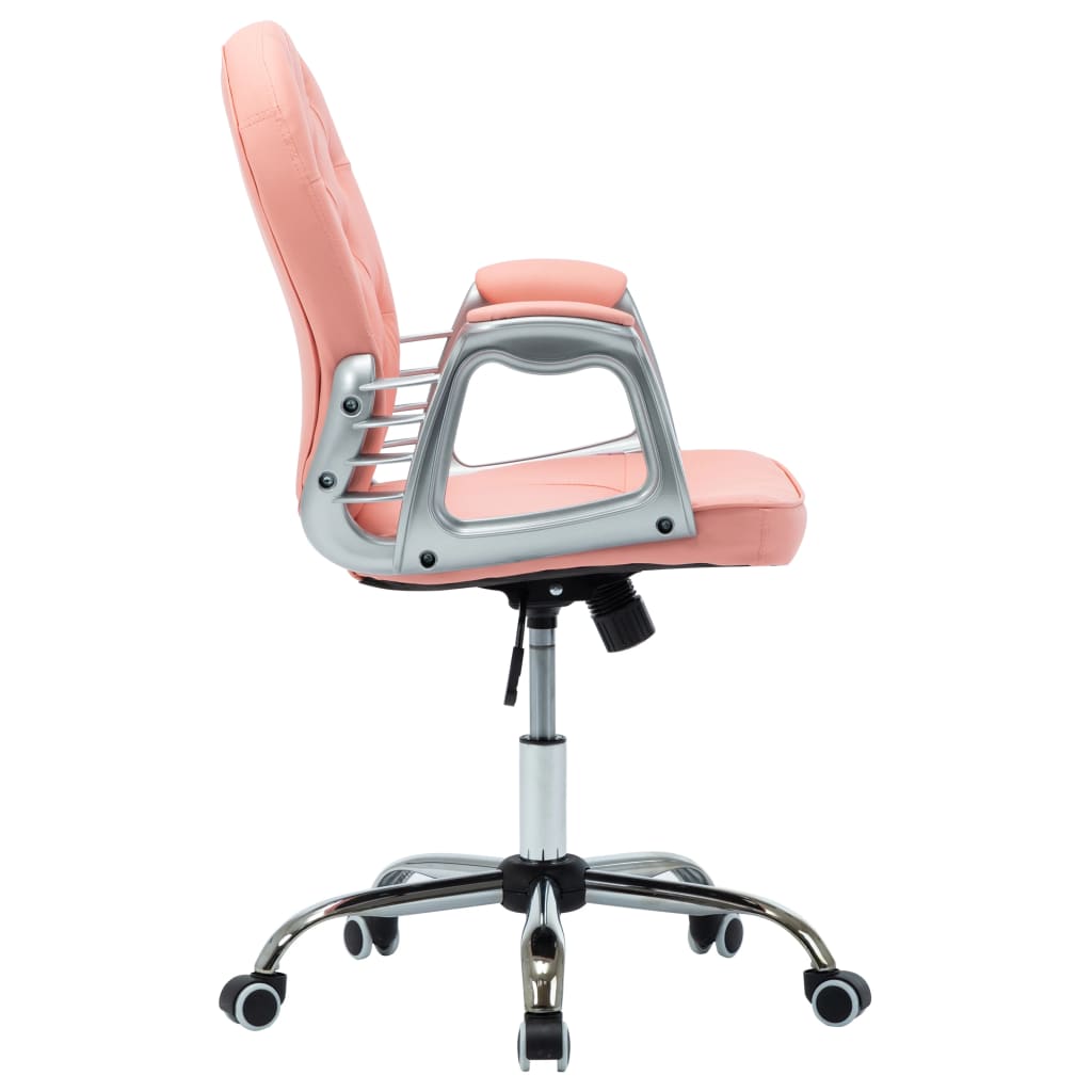 Kantoorstoel draaibaar kunstleer roze is nu te koop bij PeponiXL, paradijselijk wonen!