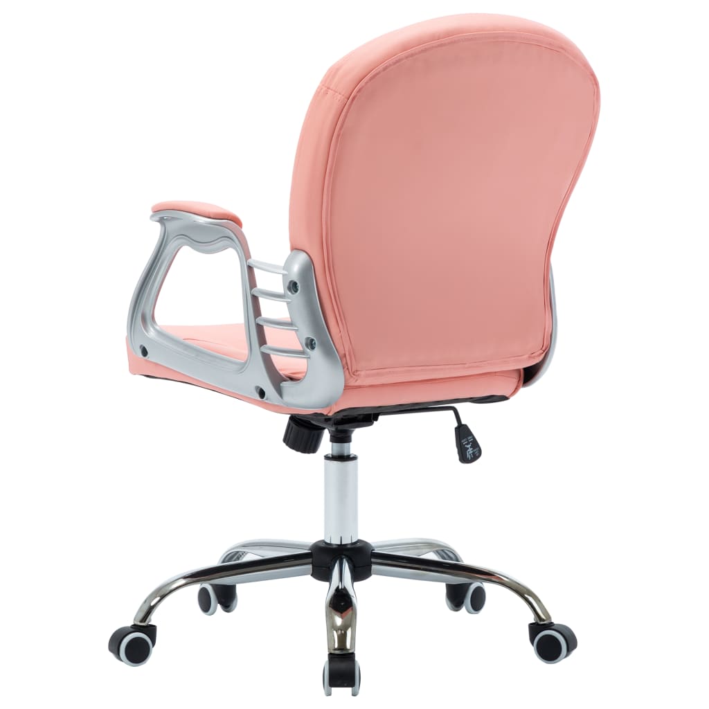 Kantoorstoel draaibaar kunstleer roze is nu te koop bij PeponiXL, paradijselijk wonen!