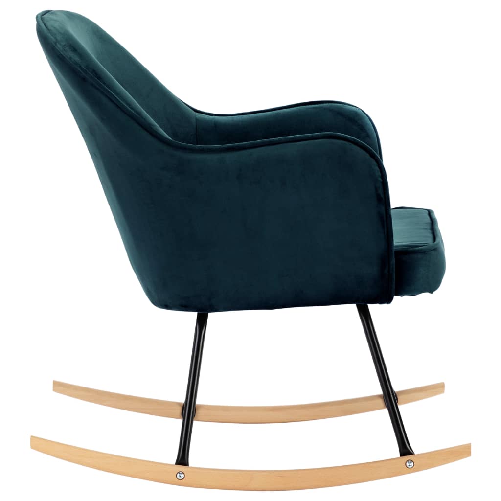 Schommelstoel fluweel blauw is nu te koop bij PeponiXL, paradijselijk wonen!