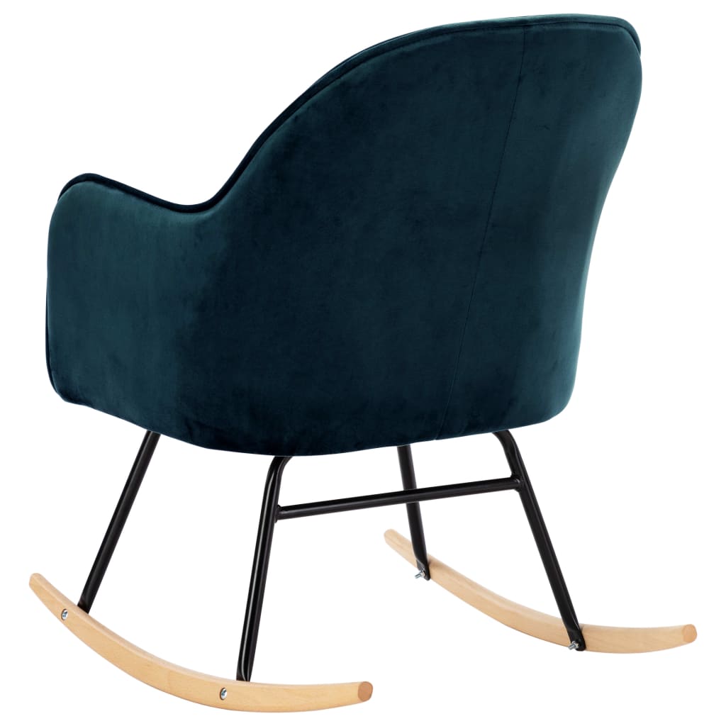 Schommelstoel fluweel blauw is nu te koop bij PeponiXL, paradijselijk wonen!