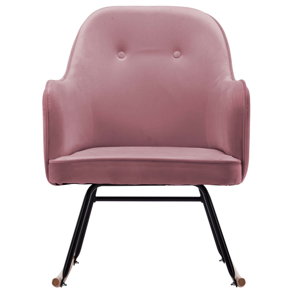Schommelstoel fluweel roze is nu te koop bij PeponiXL, paradijselijk wonen!