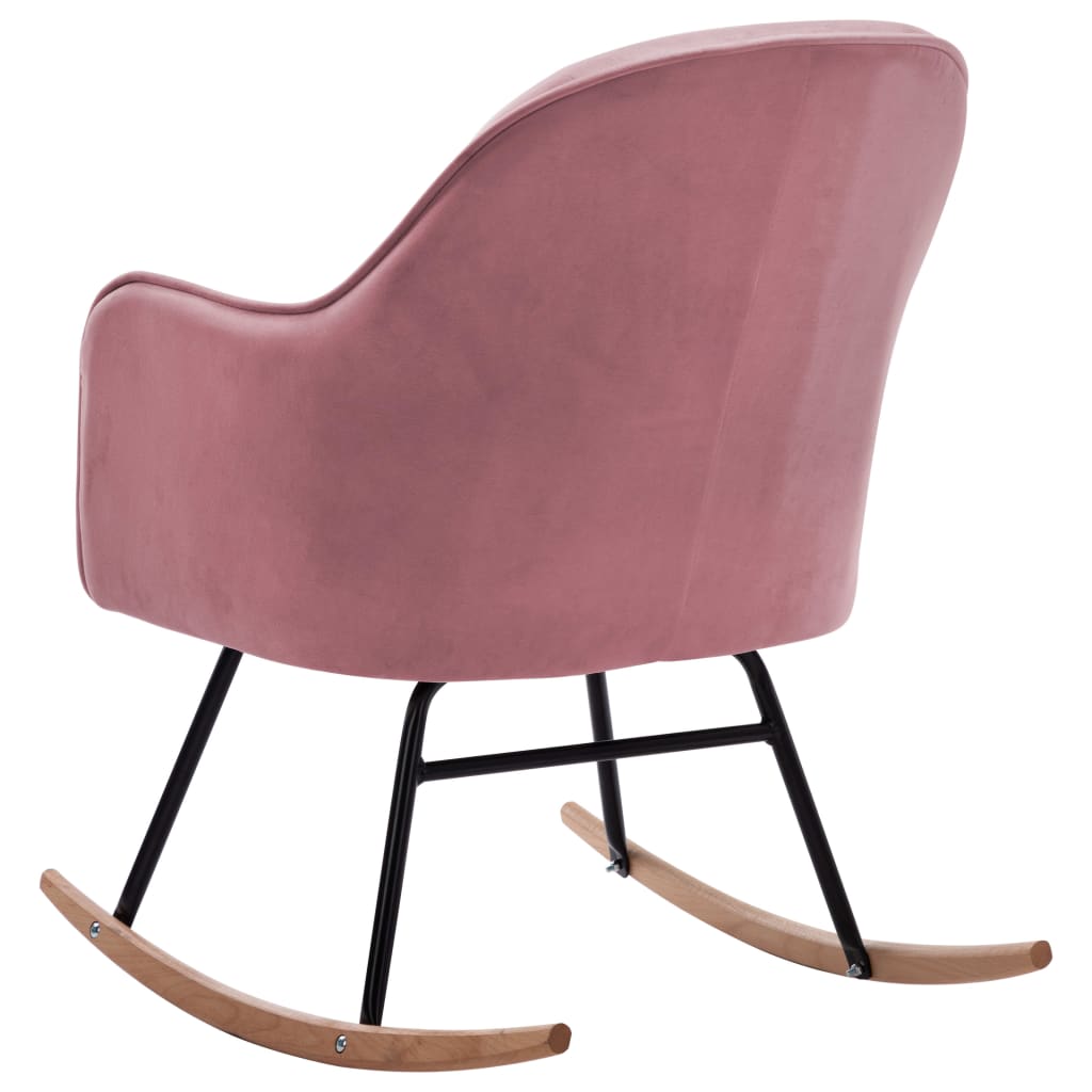 Schommelstoel fluweel roze is nu te koop bij PeponiXL, paradijselijk wonen!