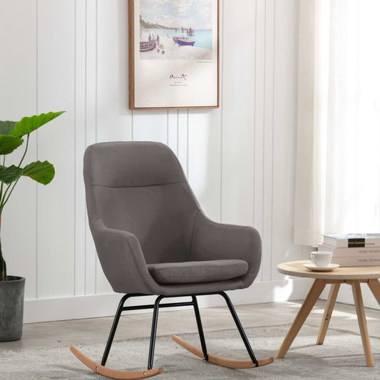 Schommelstoel stof lichtgrijs is nu te koop bij PeponiXL, paradijselijk wonen!