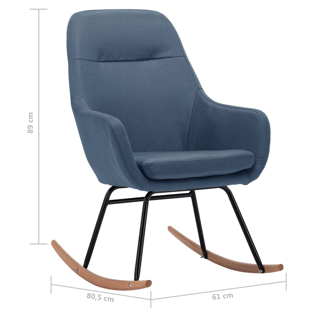Schommelstoel stof blauw is nu te koop bij PeponiXL, paradijselijk wonen!