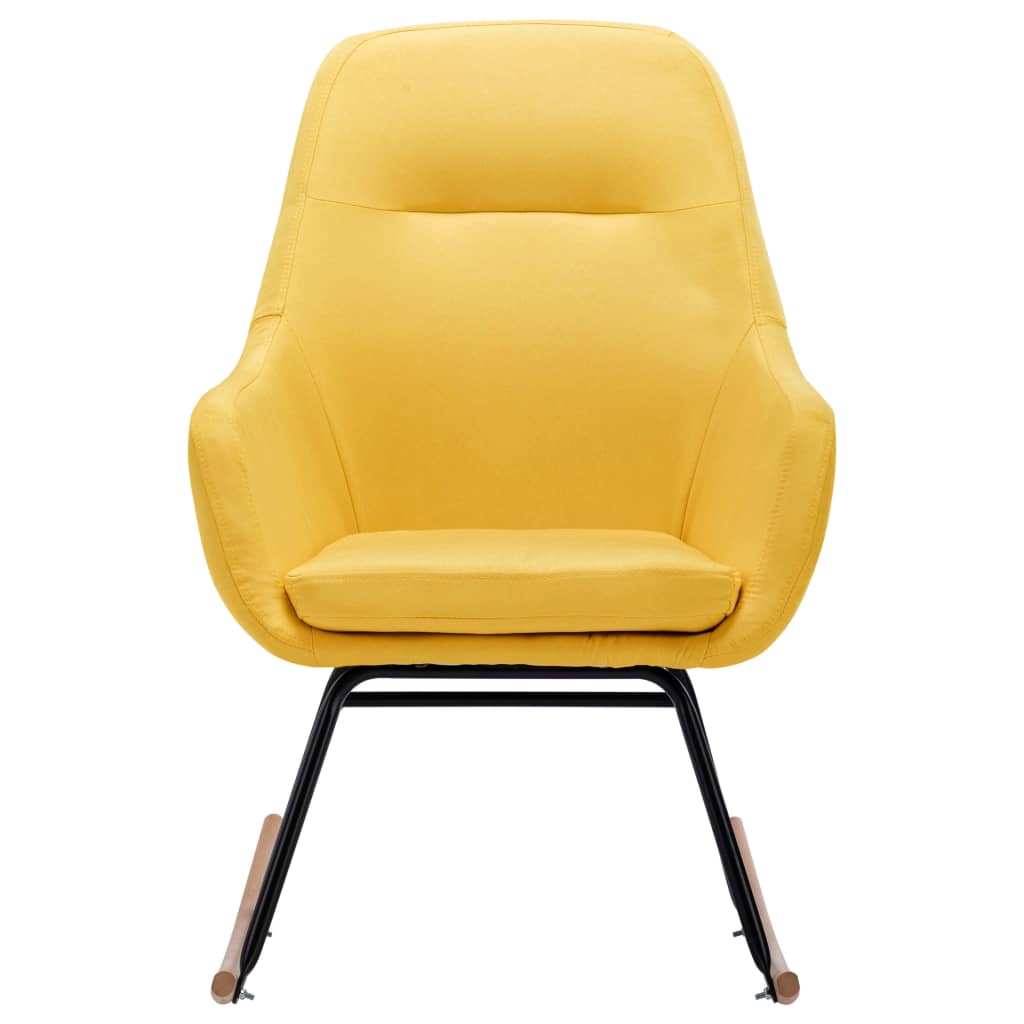 Schommelstoel stof mosterdgeel is nu te koop bij PeponiXL, paradijselijk wonen!