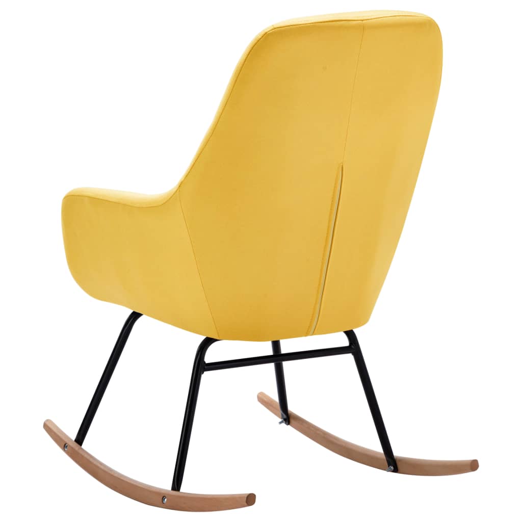 Schommelstoel stof mosterdgeel is nu te koop bij PeponiXL, paradijselijk wonen!