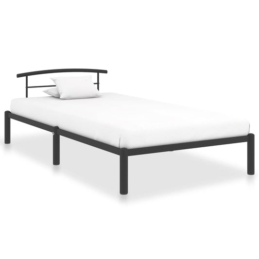 Bedframe metaal zwart 90x200 cm is nu te koop bij PeponiXL, paradijselijk wonen!