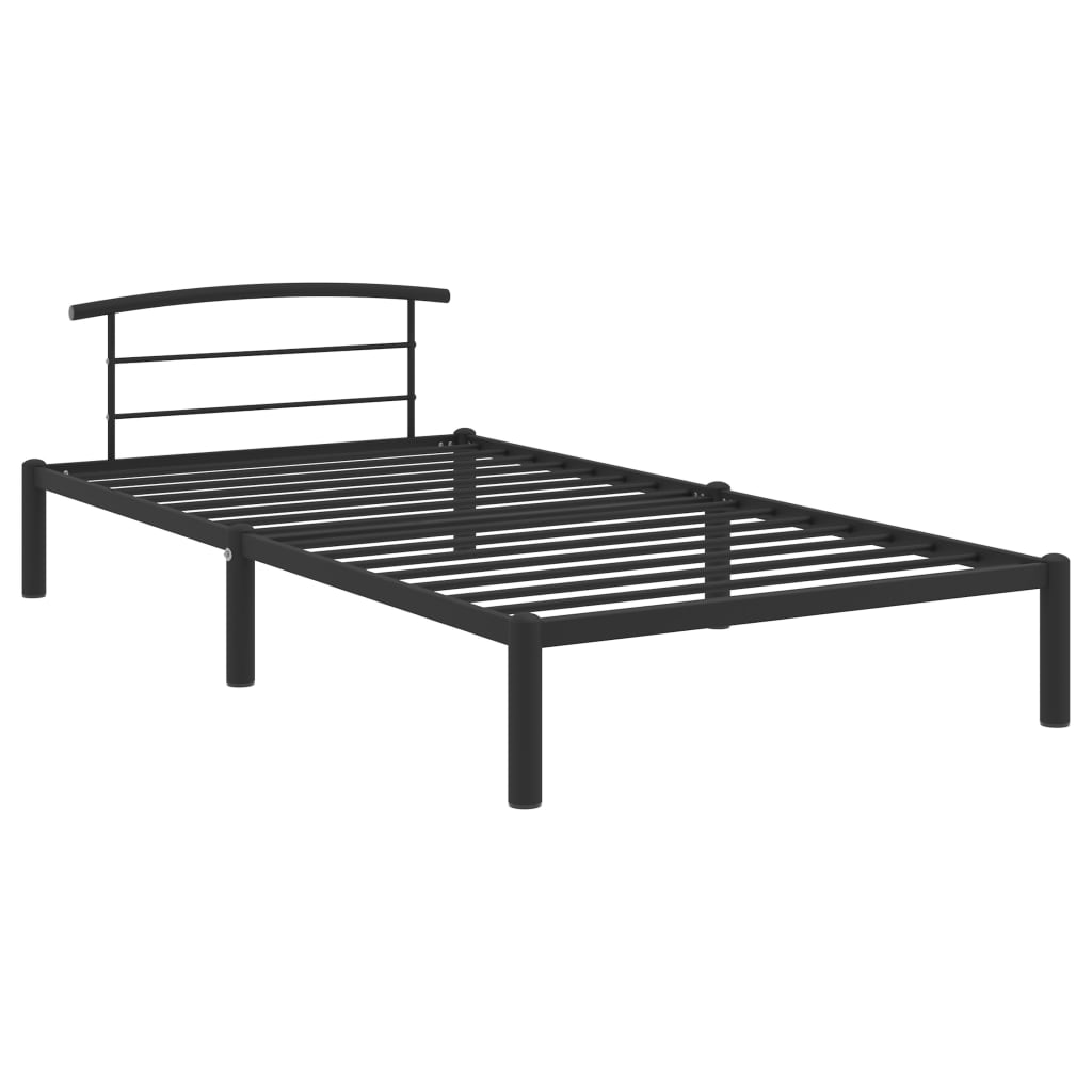Bedframe metaal zwart 90x200 cm is nu te koop bij PeponiXL, paradijselijk wonen!