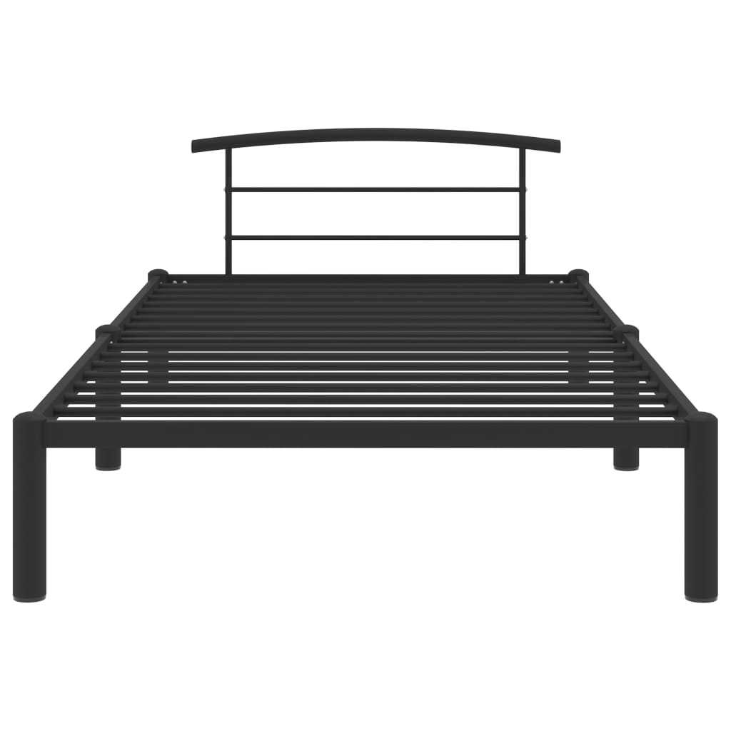 Bedframe metaal zwart 90x200 cm is nu te koop bij PeponiXL, paradijselijk wonen!