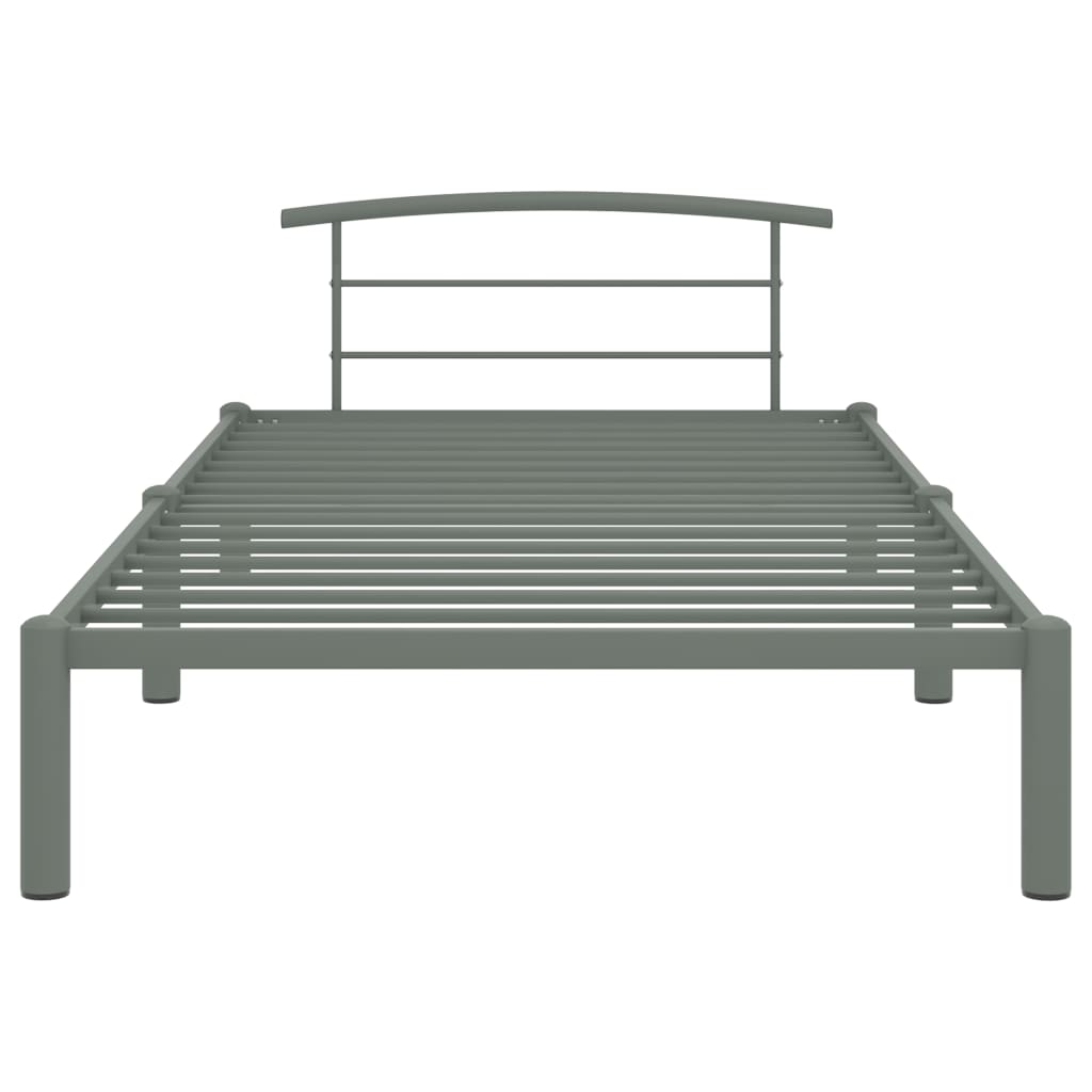 Bedframe metaal grijs 90x200 cm is nu te koop bij PeponiXL, paradijselijk wonen!