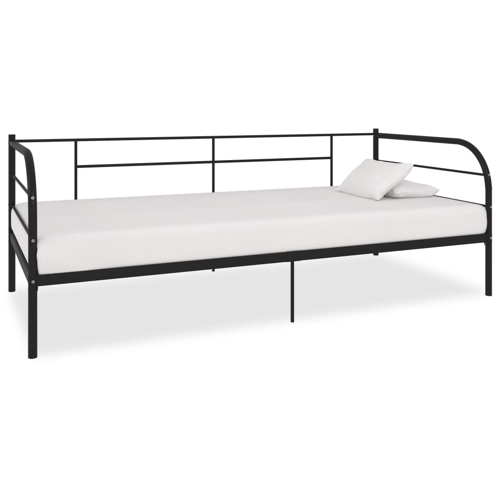 Bedbank metaal zwart 90x200 cm is nu te koop bij PeponiXL, paradijselijk wonen!