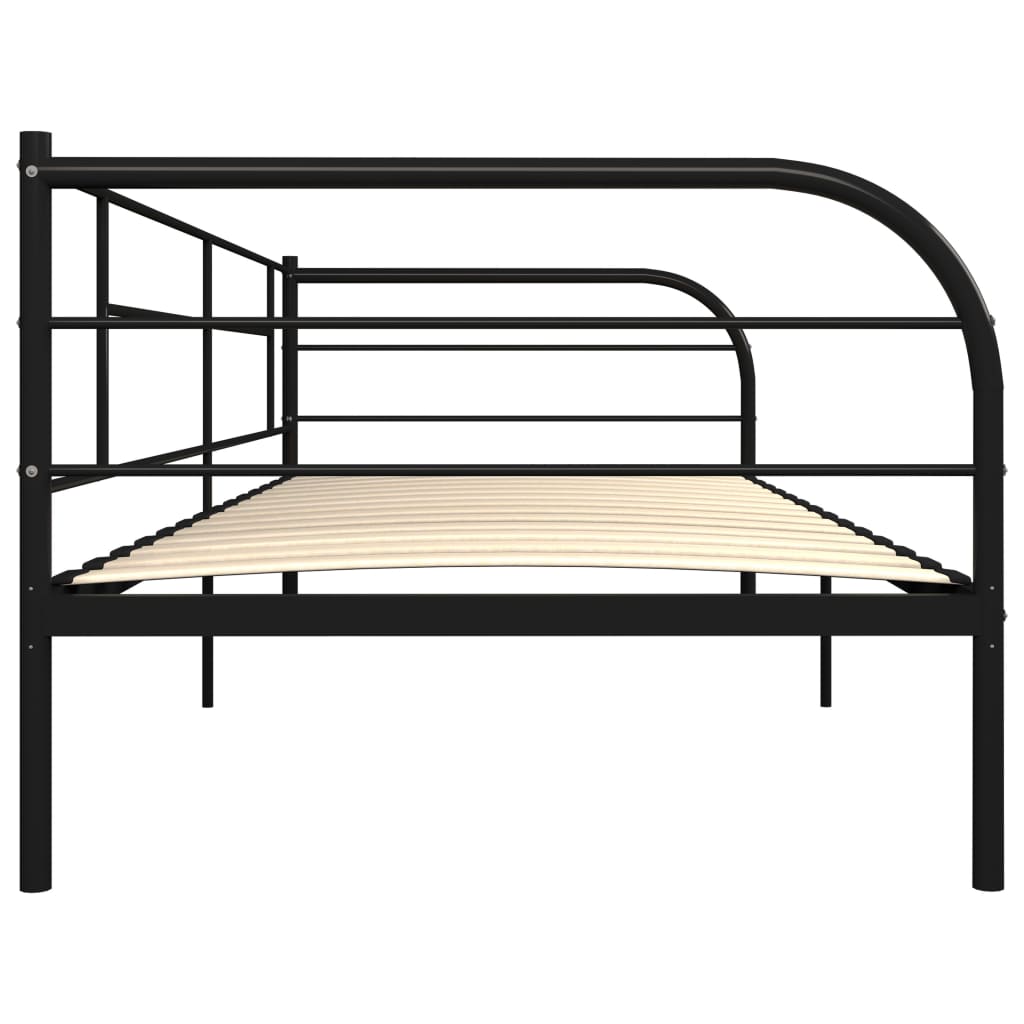Bedbank metaal zwart 90x200 cm is nu te koop bij PeponiXL, paradijselijk wonen!