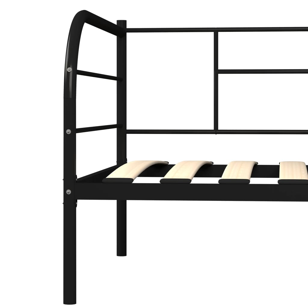 Bedbank metaal zwart 90x200 cm is nu te koop bij PeponiXL, paradijselijk wonen!