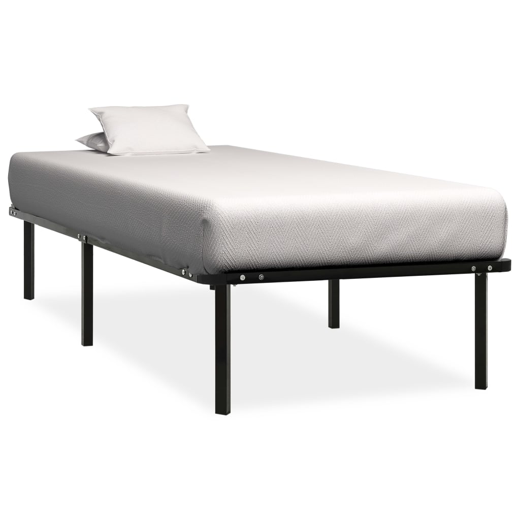 Bedframe metaal zwart 90x200 cm is nu te koop bij PeponiXL, paradijselijk wonen!