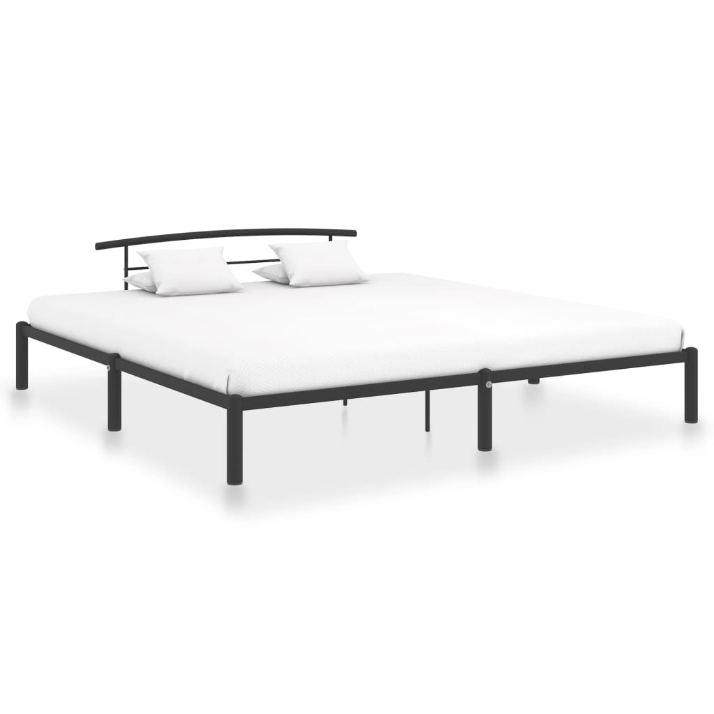 Bedframe metaal zwart 200x200 cm is nu te koop bij PeponiXL, paradijselijk wonen!