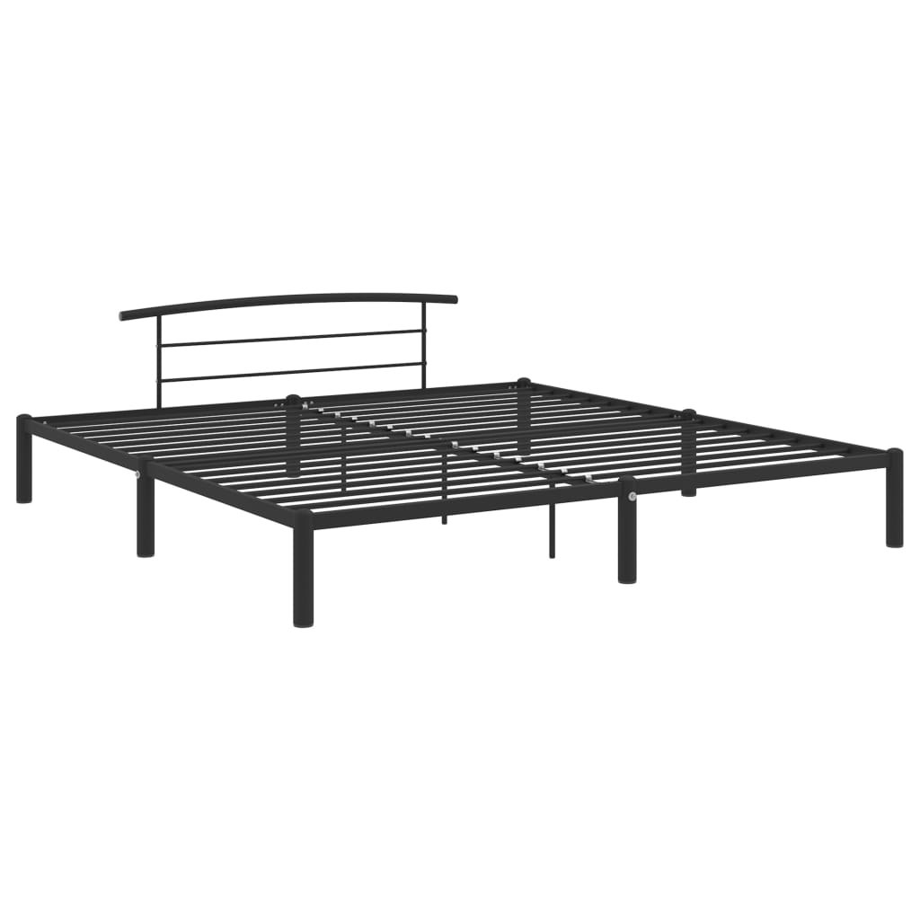 Bedframe metaal zwart 200x200 cm is nu te koop bij PeponiXL, paradijselijk wonen!
